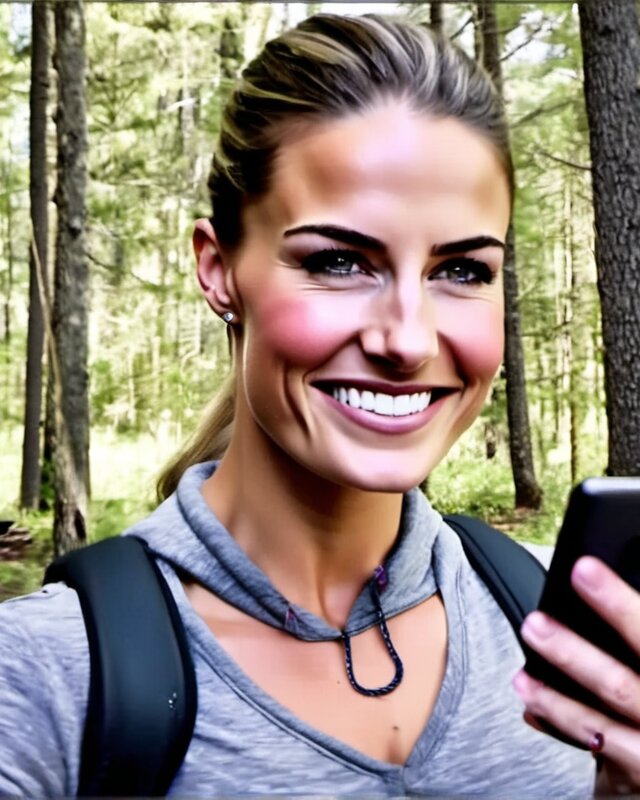 AI-generated portrait of Sloane, a fictional character (athletic & driven)